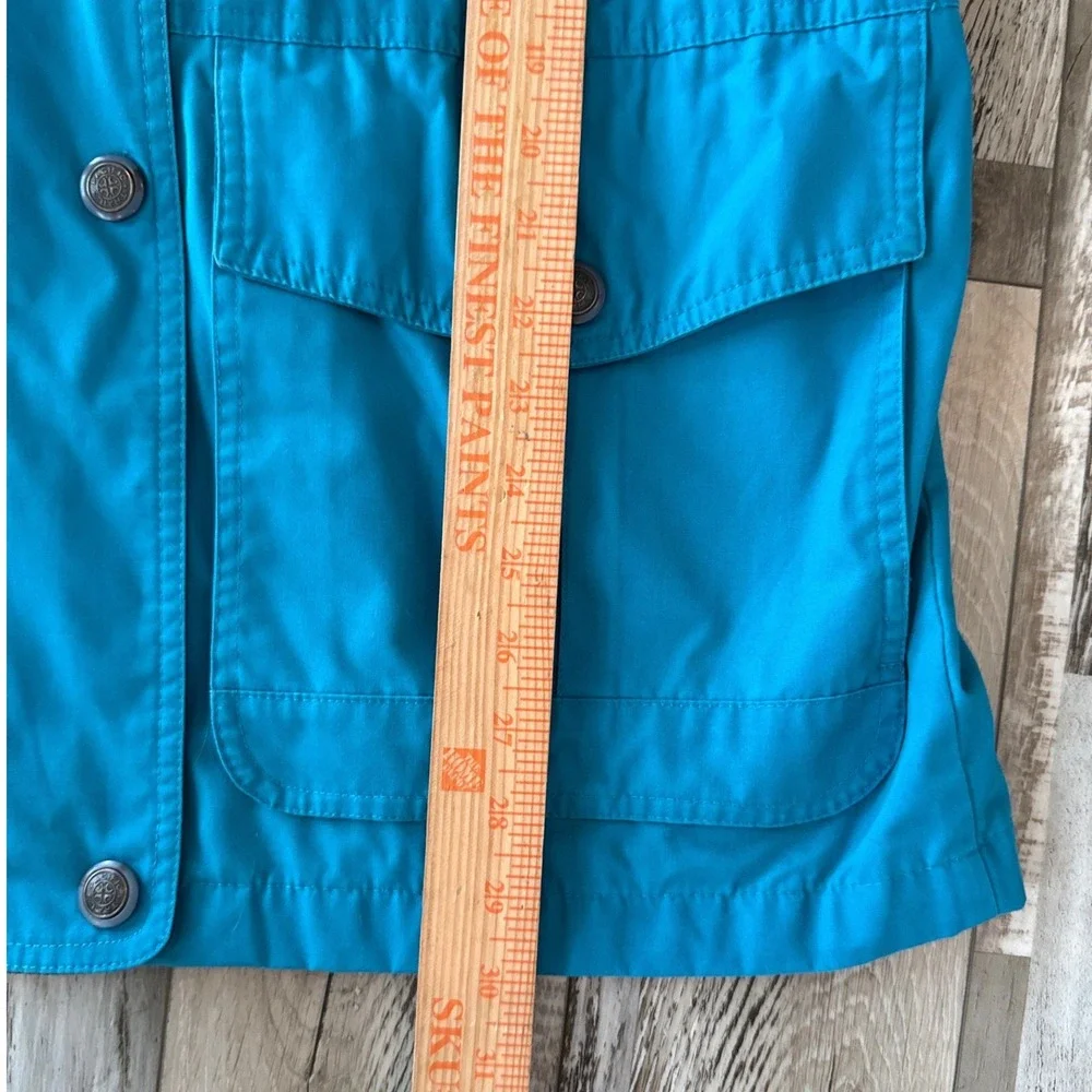 Vintage 90s Pacific Trail Women's Trench Jacket Coat Teal‎ Size M Fleece Lined
